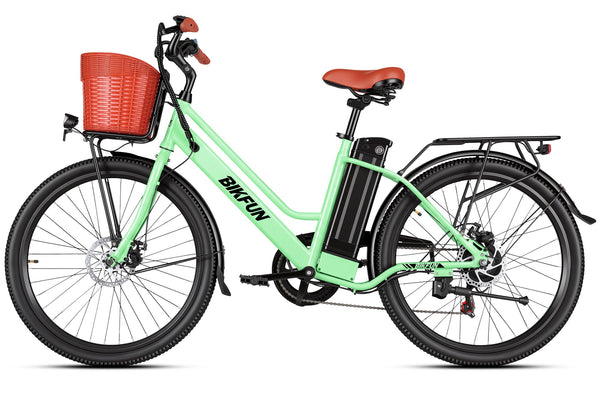 Bikfun Ruka City-Elektrofahrrad mit niedrigem Einstieg